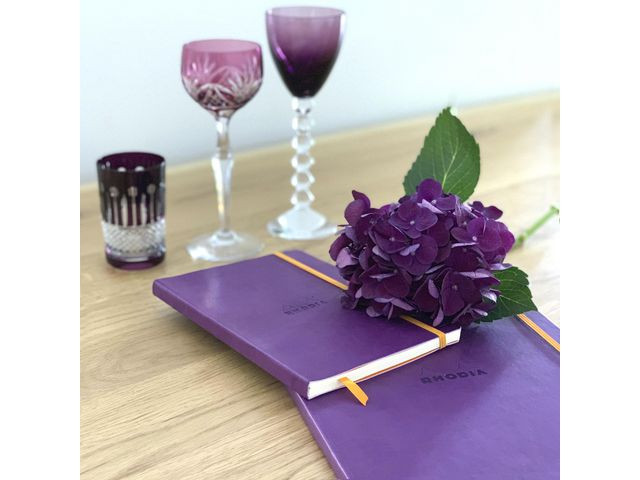 Notatbok Rhodia A5 90G Linjert Purple