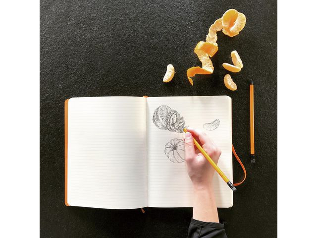 Notatbok Rhodia A5 90G Linjert Sapphire