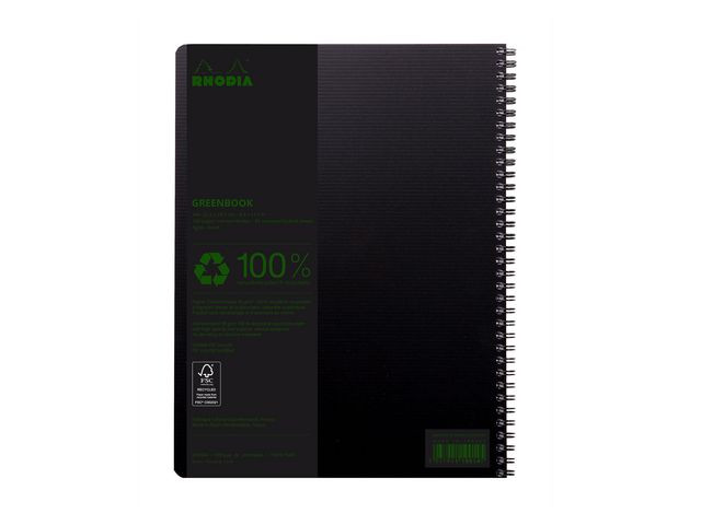 Notatbok Rhodia Greenbook A4+ 90G Linjer (5 stk)