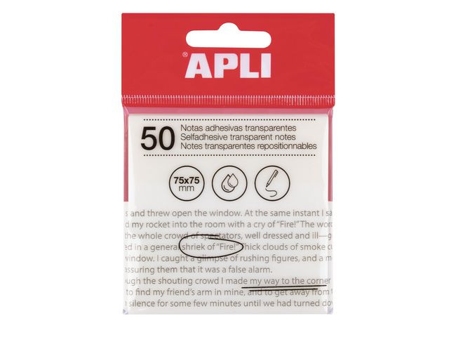 BildeNotatblokk Apli Transparent 75X75