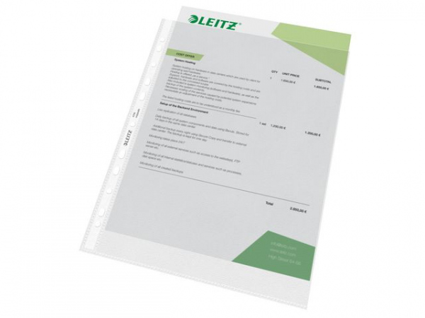 Plastlomme Leitz A4 Topp 85My (100 stk)