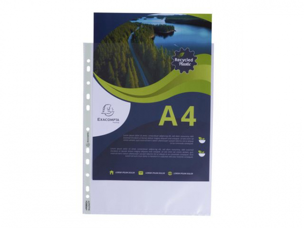 Plastlomme Exacompta Recy A4 Pp (100 stk)
