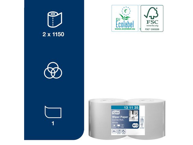 Industritørk Tork Advanc 1L W1/W2 460M (2 ruller)