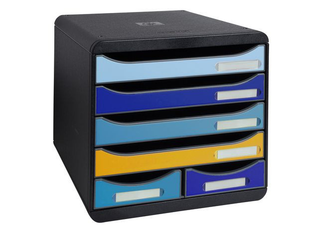 Skuffekabinett Exacompta Beeblue 6Sk Ass