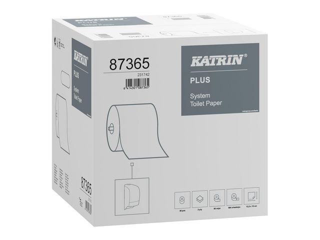 Toalettpapir Katrin Plus System 85,5M (36 ruller)