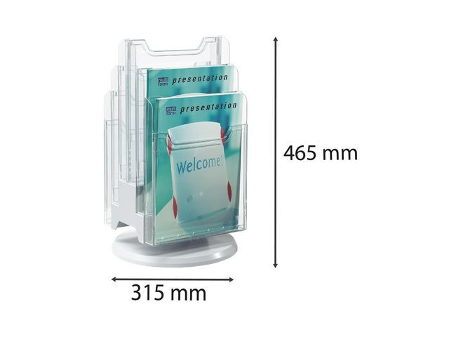 Brosjyrestativ Exacompta A4 6 Rom Klar