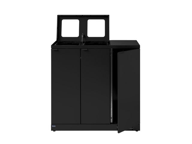 Avfallsbeholder Bica 973 3X65L Sort
