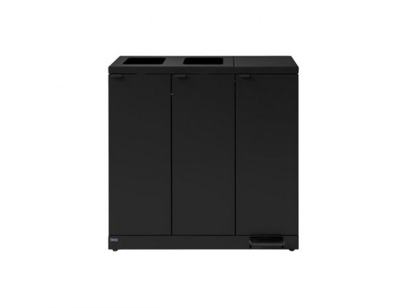 Avfallsbeholder Bica 973 3X65L Sort