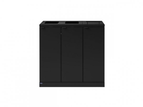 Avfallsbeholder Bica 873 3X65L Sort