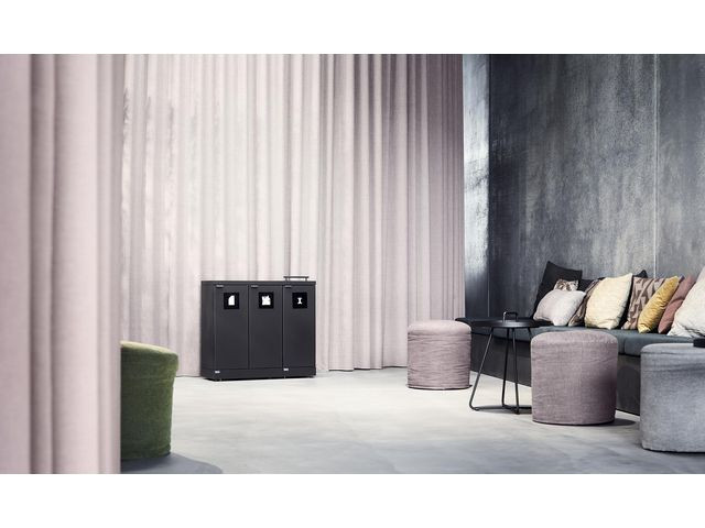Avfallsbeholder Bica 873 3X65L Antrasitt