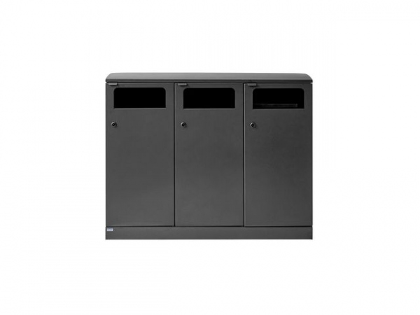 Avfallsbeholder Bica 713 Ute 3X100L Antr