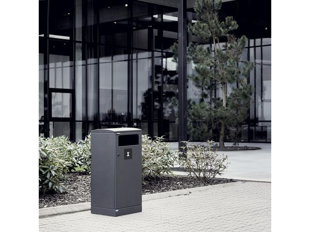 Avfallsbeholder Bica 711 Ute 100L Antras