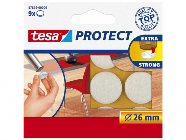 Filtbrikker Tesa Ø26Mm Hvit (9 stk)
