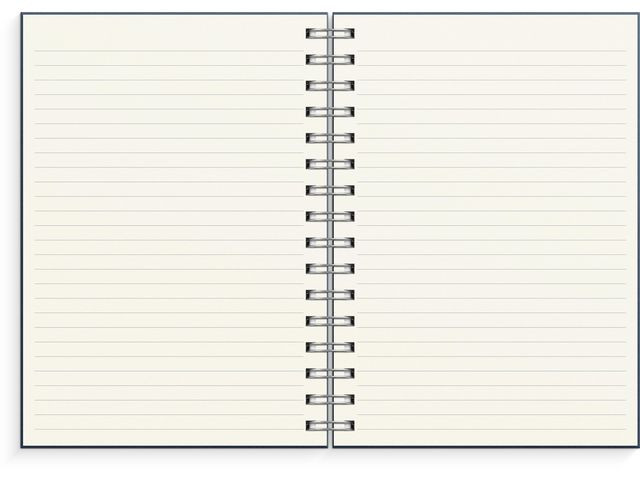 Spiralbok Burde A5 Linjert Sort