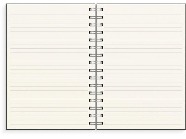 Spiralbok Burde A5 Linjert Mørk Grå