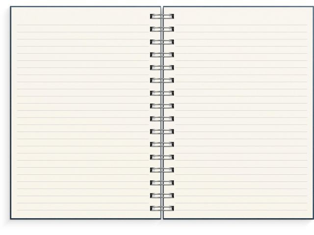 Spiralbok Burde A5 Linjert Mørk Blå