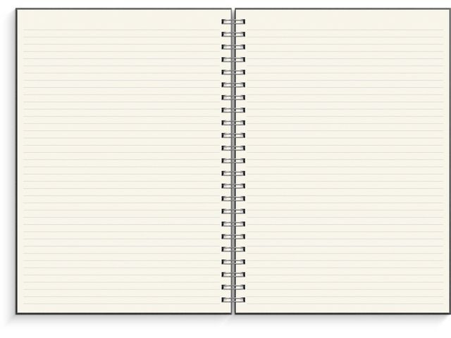 Spiralbok Burde A4 Linjert Mørk Grå