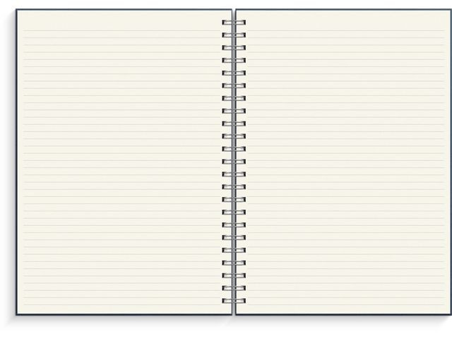 Spiralbok Burde A4 Linjert Mørk Blå