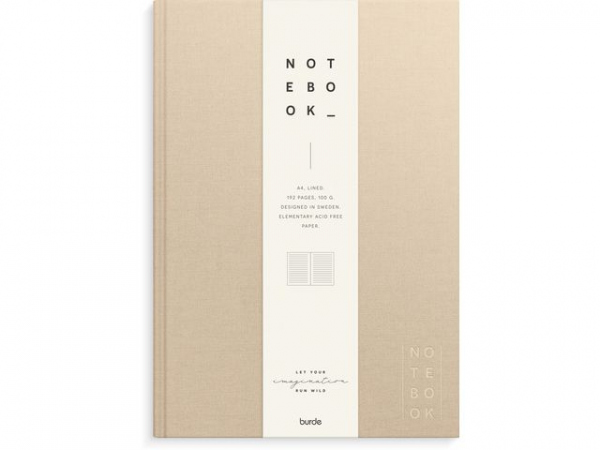Skrivebok Burde A4 Linjer Beige