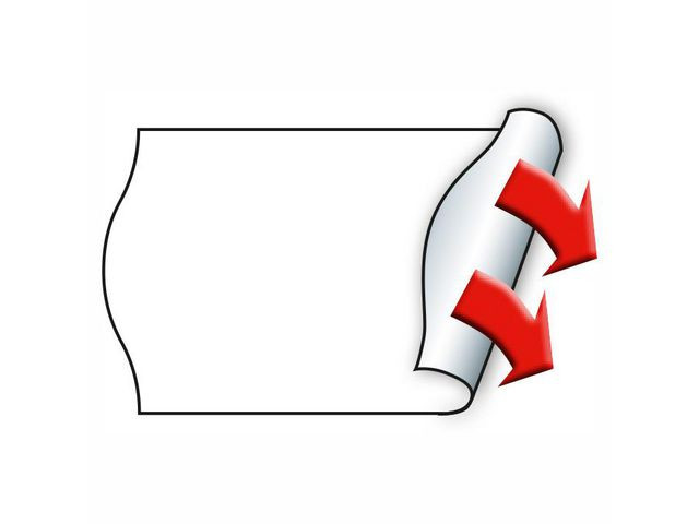 Prisetikett Meto 26X16 Hvit Perman. (6 stk)