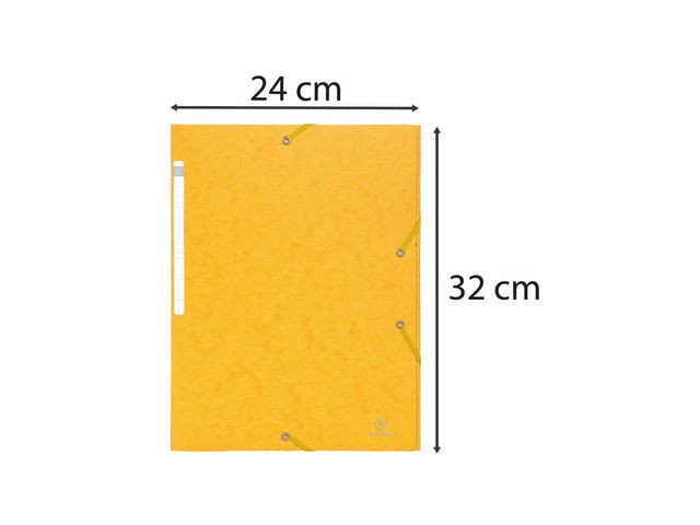 Strikkmappe Exacompta A4 3Klaff 425G Gul