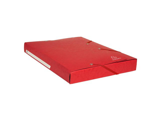 Strikkmappe Exacompta A4 3Klaff 425G Rød