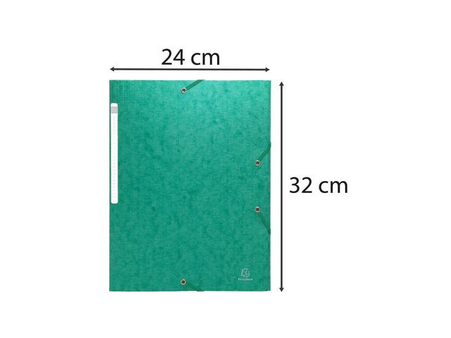 Strikkmappe Exacompta A4 3Klaff 425G Grø