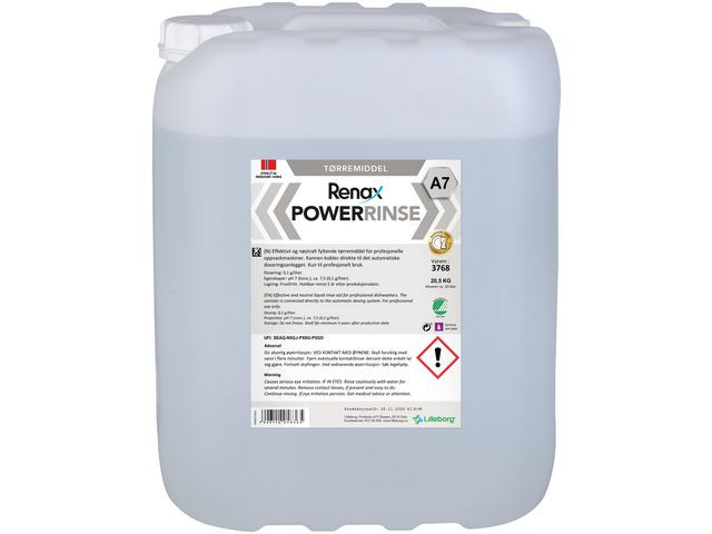 BildeTørremiddel Renax Powerrinse A7 20,5Kg
