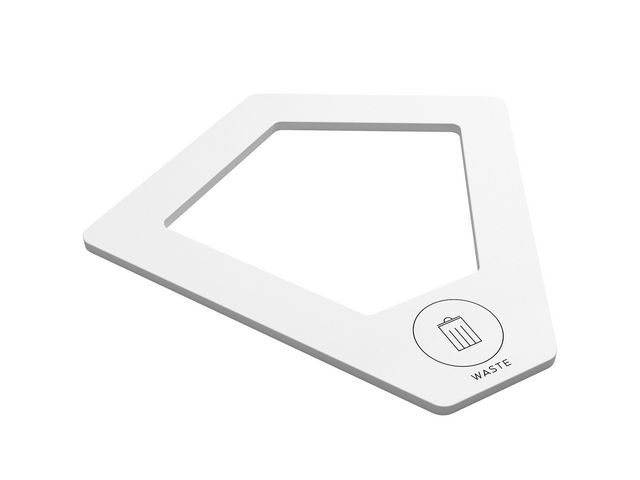 Lokk Kite For Restavfall, Hvit