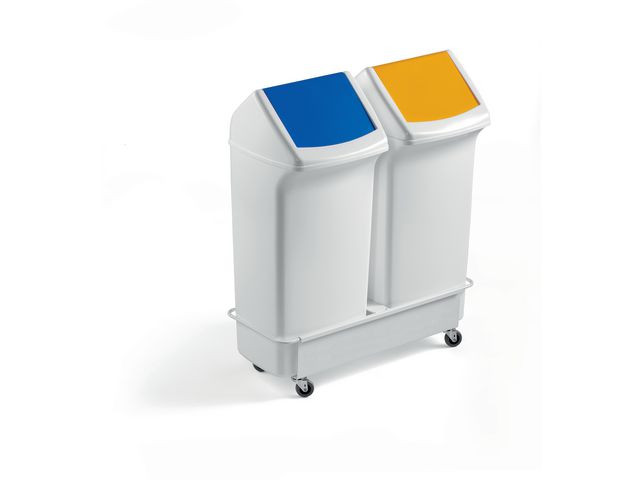 Vogn Durable For 2Stk Avf.beh. 40L Hvit