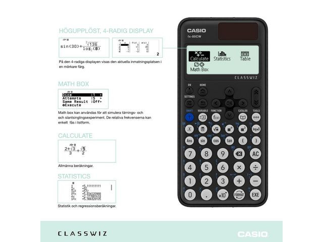Kalkulator Casio Fx-85Cw Vitens/Tek