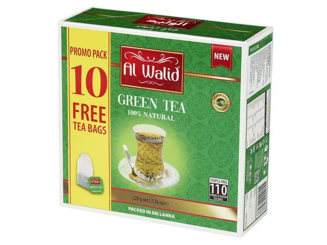 Te Al-Walid Grønn Te (110 stk)