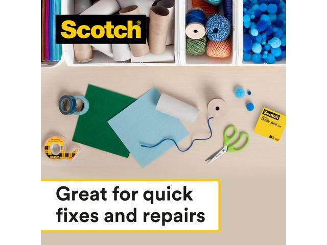 Scotch 136D dobbelsidig teip 12 mmx6,3m