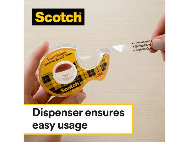 Tape Scotch Dobbeltsid. 12Mmx6M M/Disp