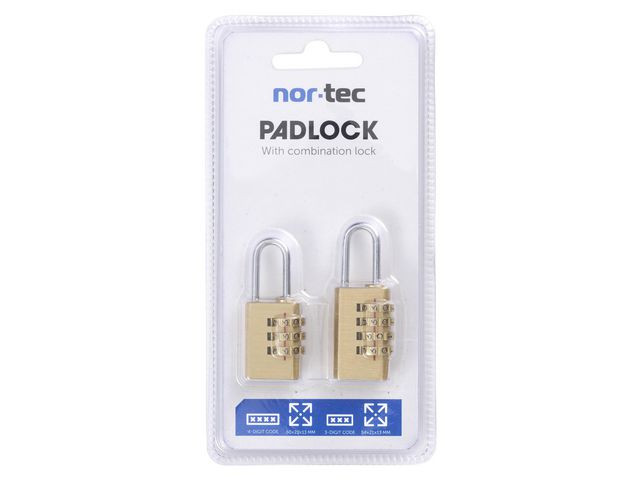 Hengelås M/Kode (2 stk)