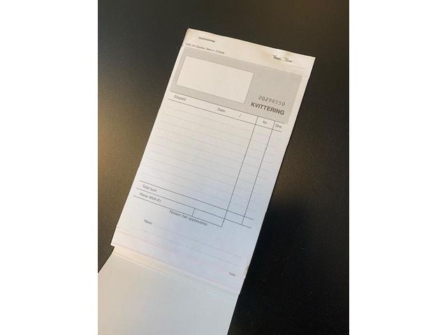 Kvitteringsblokk Emo 10,2X15 2Ex Selvkop (10 stk)