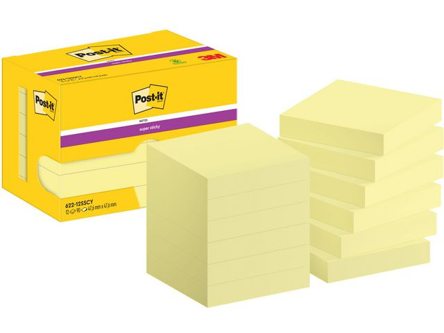 Notatblokk Post-It Ssn 51X51 Cy (12 stk)
