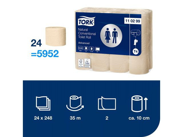 Toalettpapir Tork Adv. Natur 2L T4 (24 stk)