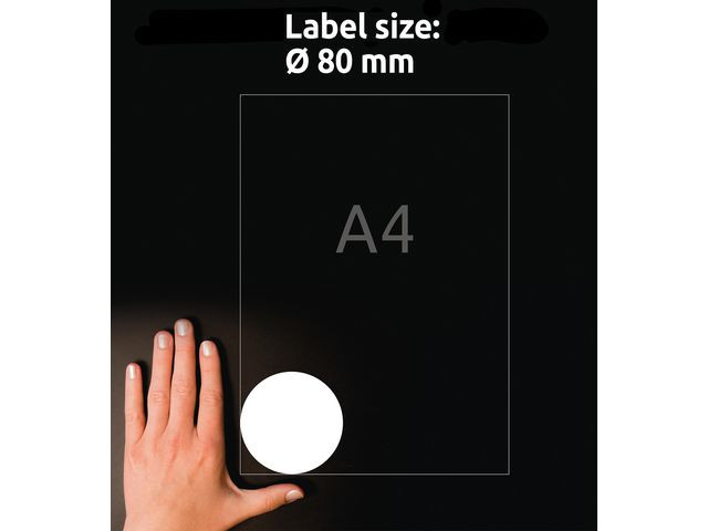 Etikett Avery Rund Ø80Mm (60 stk)