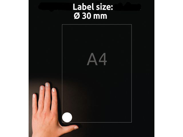 Etikett Avery Rund Ø30Mm (480 stk)