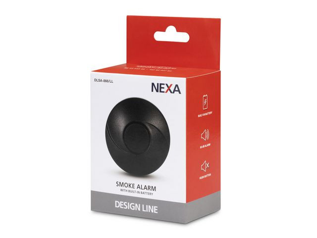 Røykvarsler Nexa Li/Batteri Sort