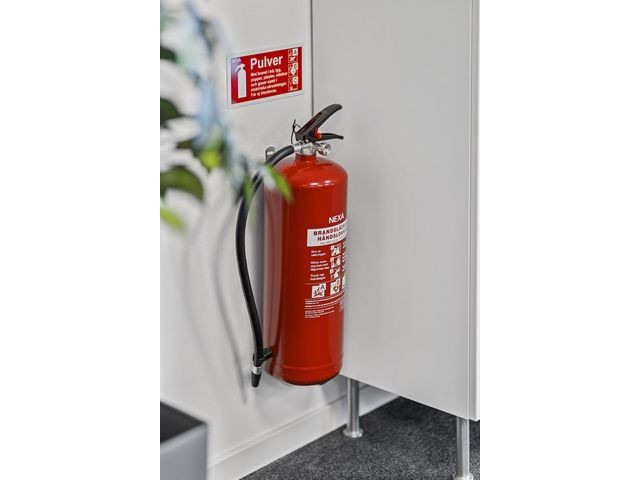 Skilt Nexa Pulver 20X10Cm Rød