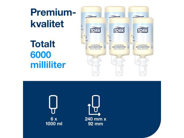 Håndsåpe Tork Mild Parfymert S4 1L (6 stk)