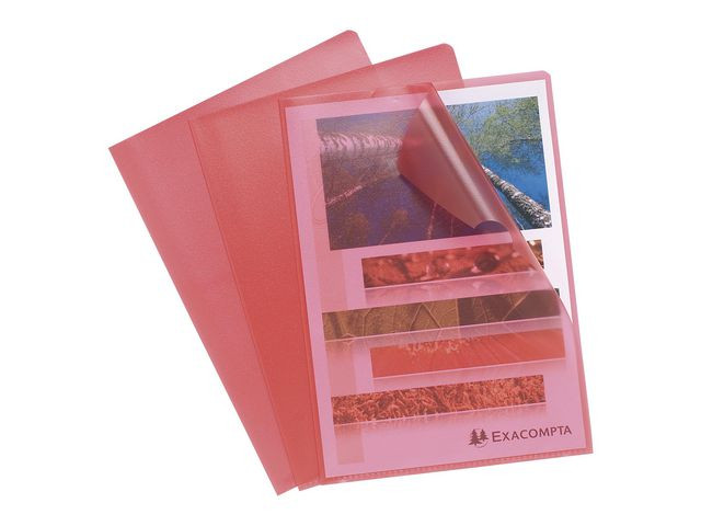 Plastomslag Exacompta A4 120My Rød (100 stk)