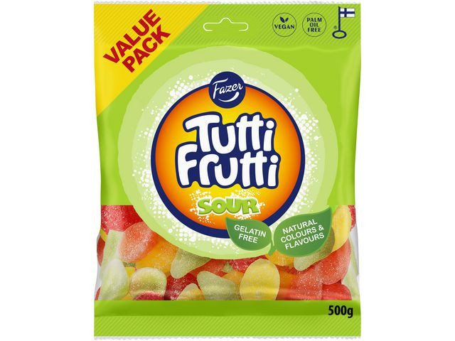BildeGodteri Fazer Tutti Frutti Sour 500G