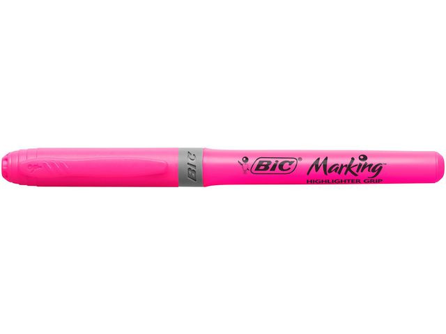 Tekstmarker Bic Highlighter Grip Rosa (12 stk)