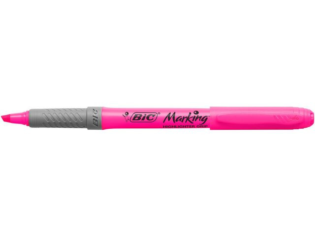 Tekstmarker Bic Highlighter Grip Rosa (12 stk)