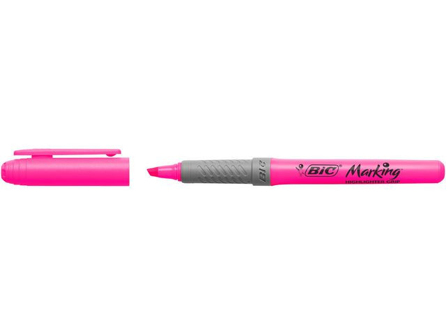 BildeTekstmarker Bic Highlighter Grip Rosa (12 stk)