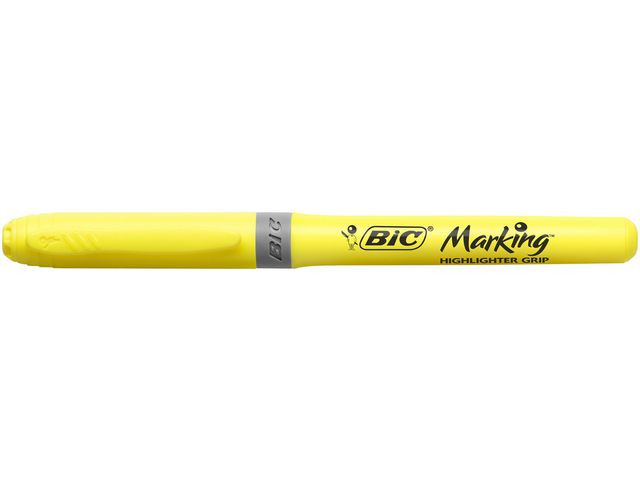 Tekstmarker Bic Grip Gul (12 stk)