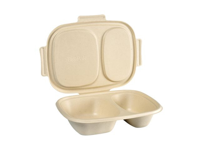 BildeVarmmatboks Duni 900Ml 2R Bagasse (50 stk/pk, 4 pakker)